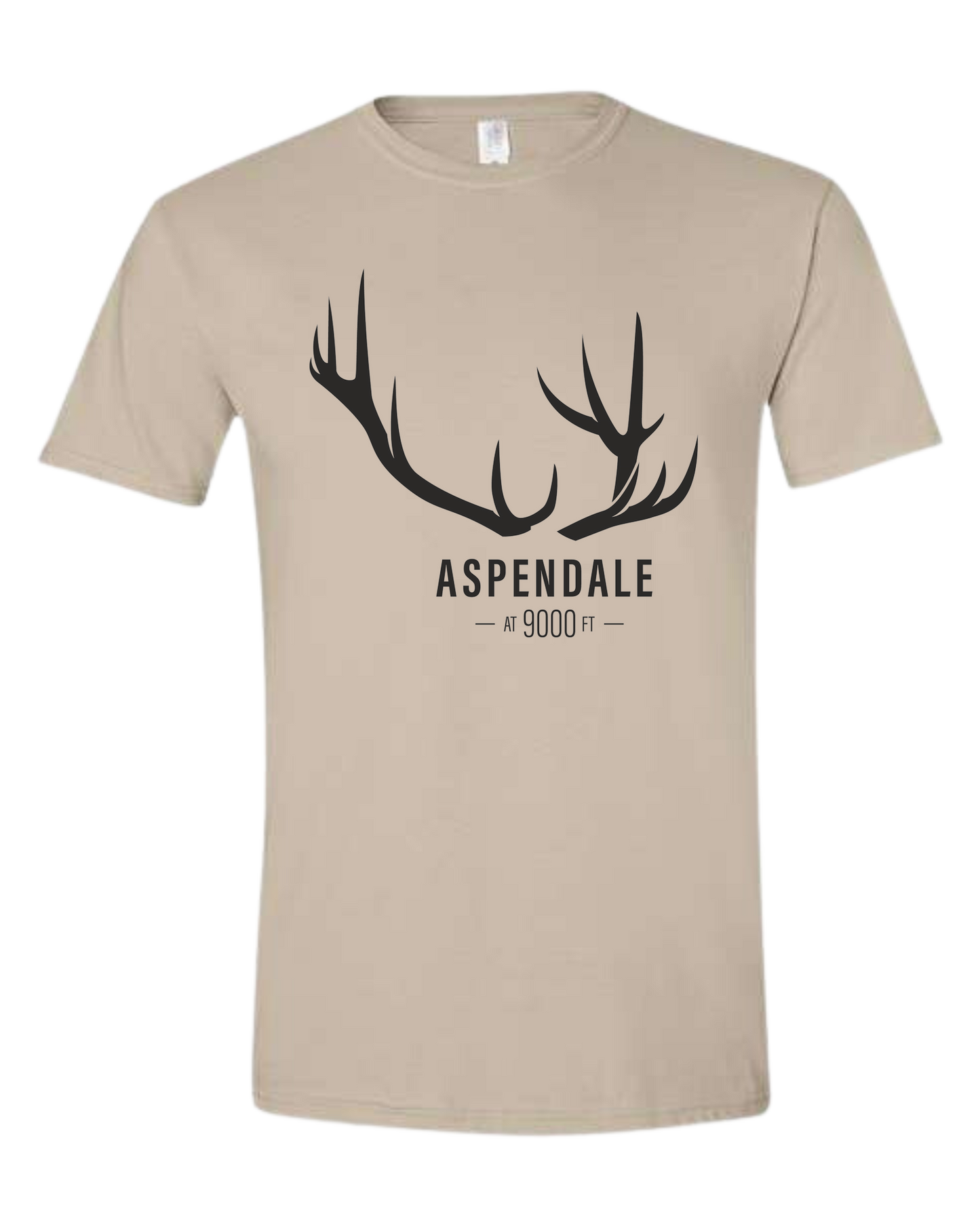 Antlers for Aspendale Unisex crewneck graphic tee (light colors) Beige