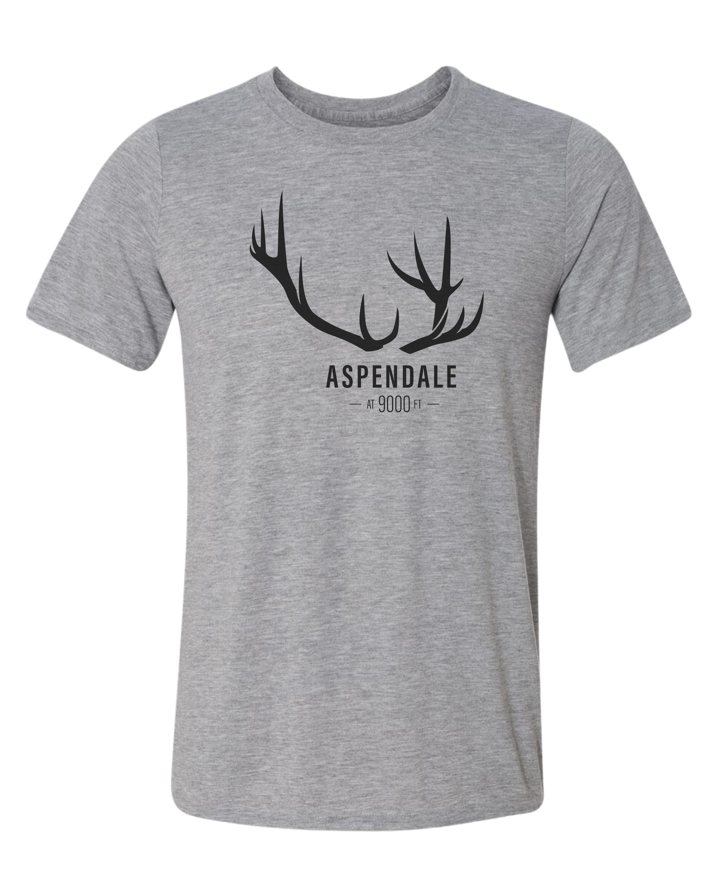 Antlers for Aspendale Unisex crewneck graphic tee (light colors) Heather Grey