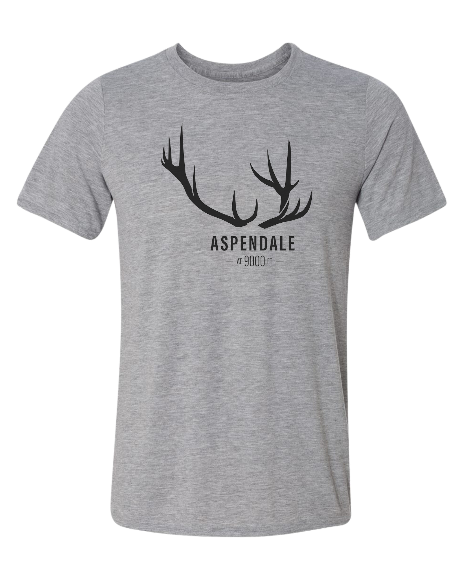 Antlers for Aspendale Unisex crewneck graphic tee (light colors) Heather Grey