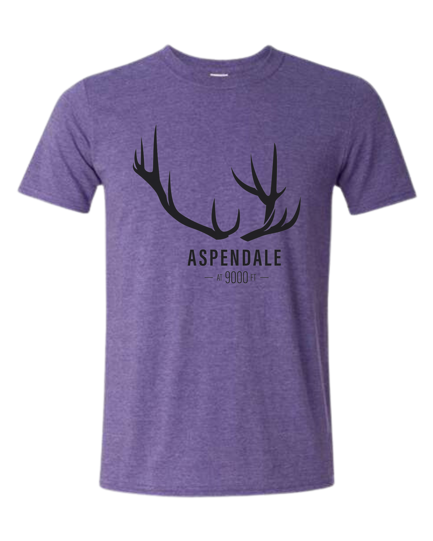 Antlers for Aspendale Unisex crewneck graphic tee (light colors) Heather Purple