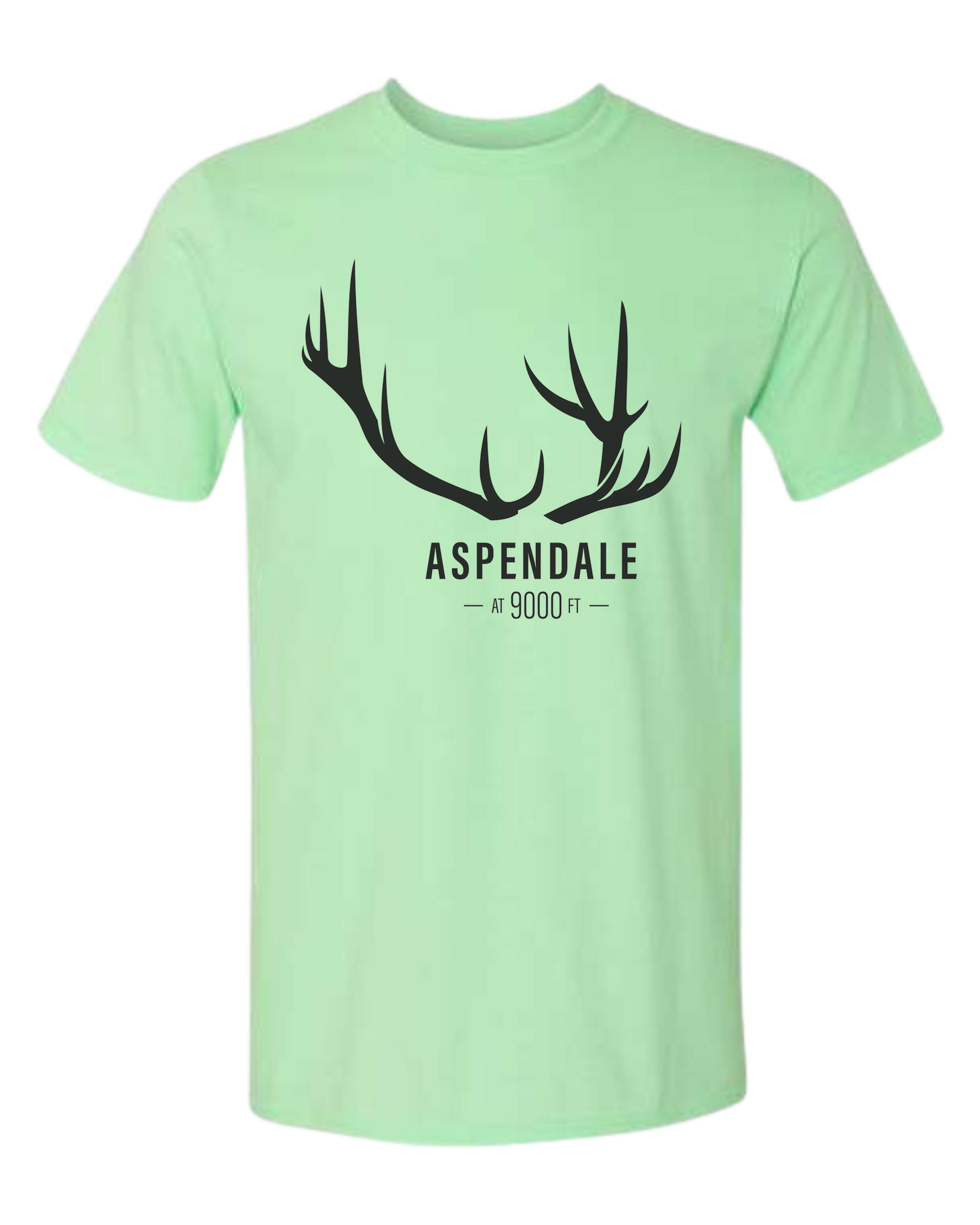 Antlers for Aspendale Unisex crewneck graphic tee (light colors) Mint Green