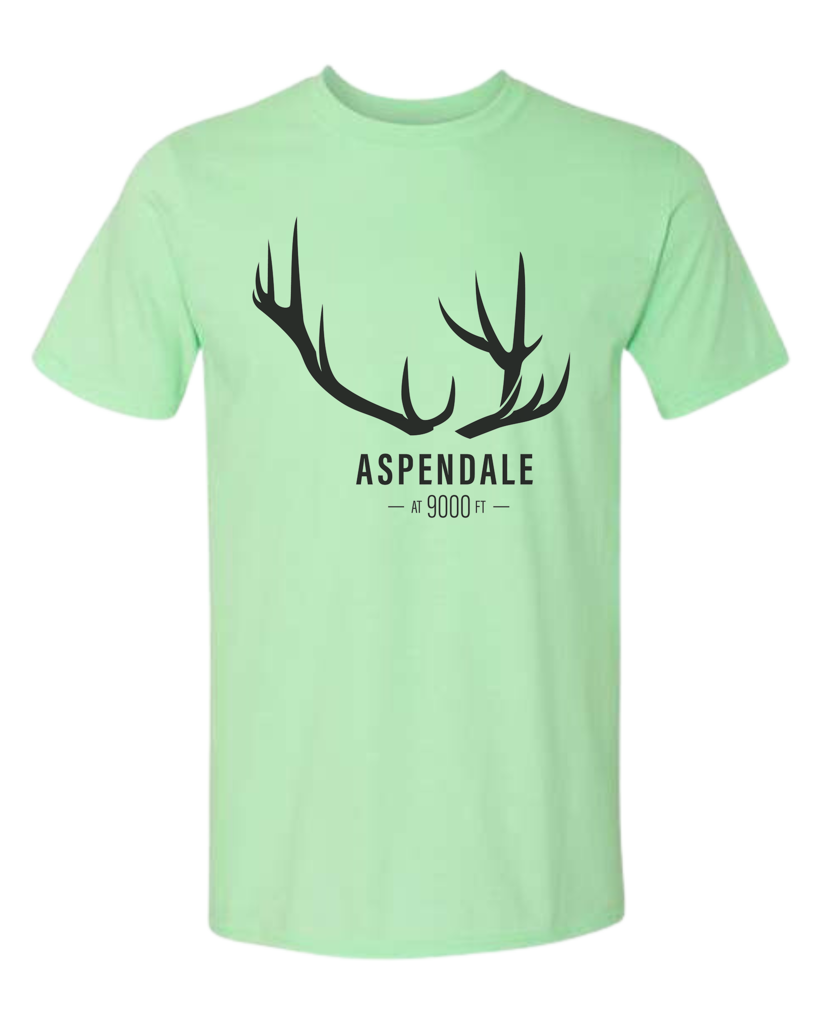 Antlers for Aspendale Unisex crewneck graphic tee (light colors) Mint Green