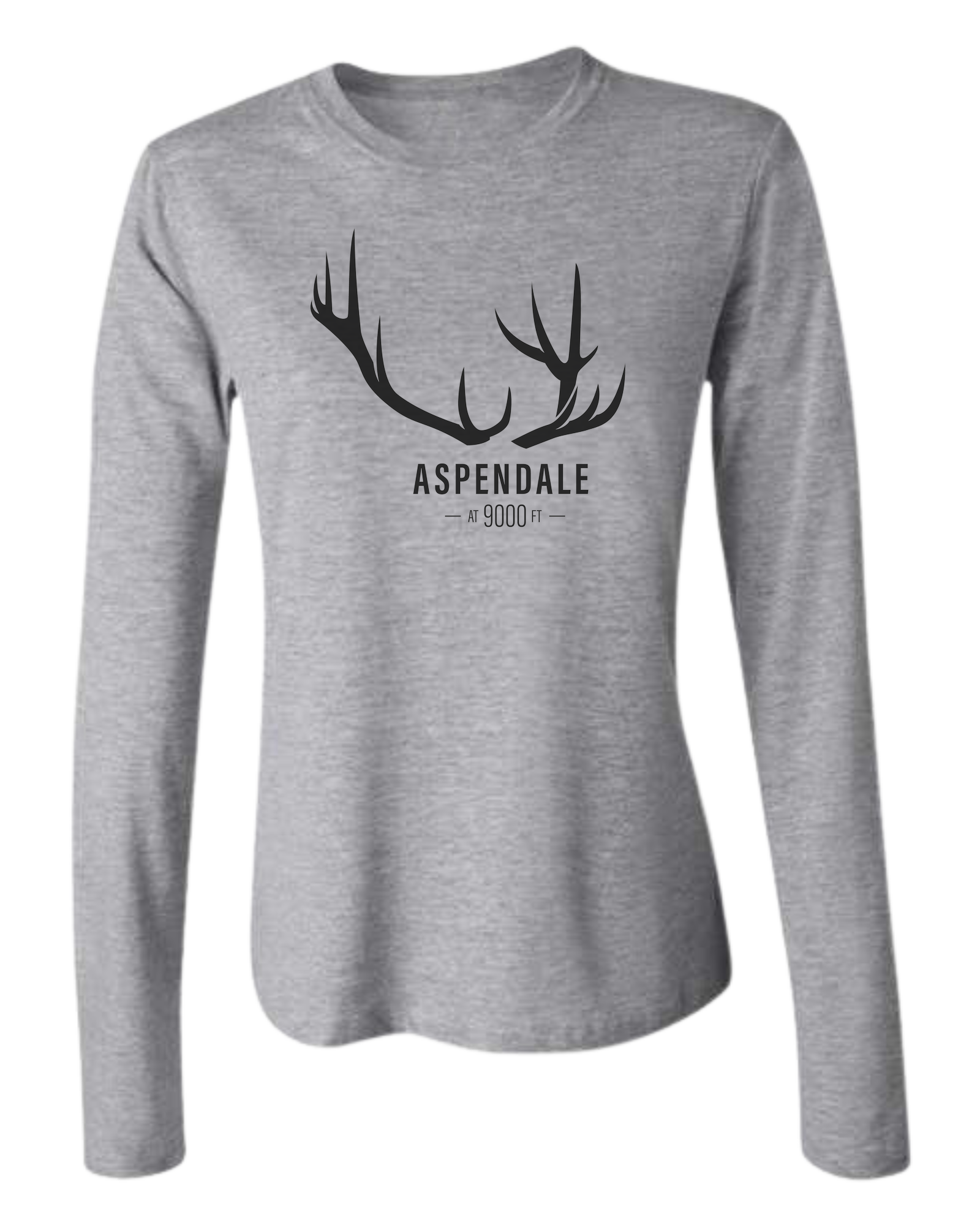 Antlers for Aspendale Women's fit crewneck long sleeve fit Heather Grey