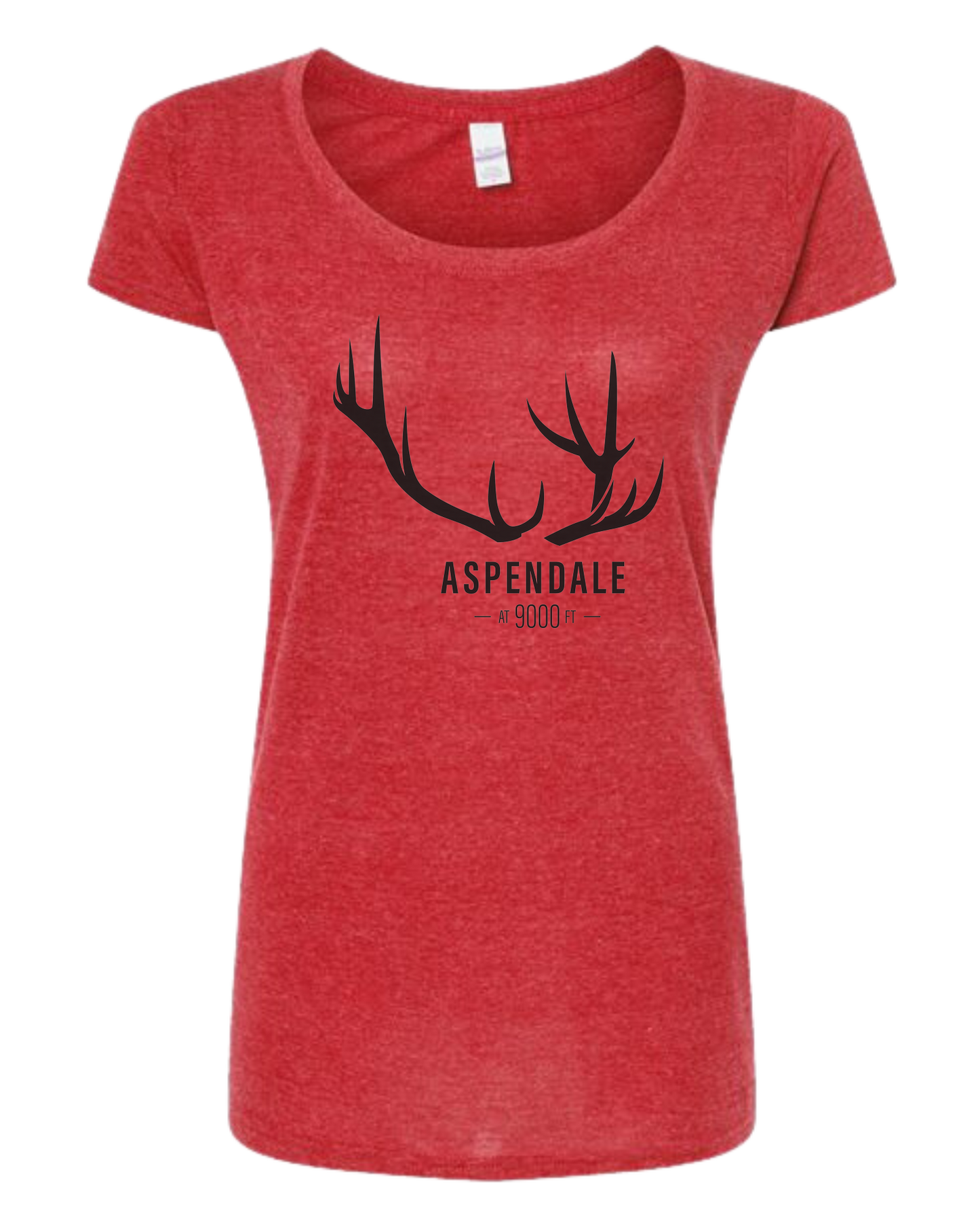 Antlers for Aspendale Women's fit scoop neck tee Heather Red