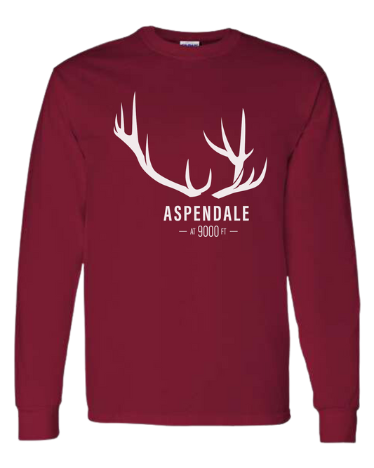 Antlers for Aspendale (white) Classic unisex crewneck sweatshirt Cardinal Red