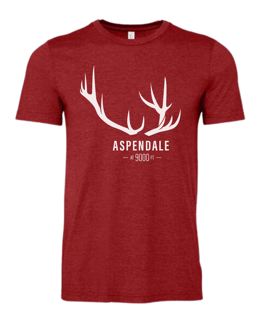 Antlers for Aspendale (white) Premium unisex crewneck tee Canvas Red