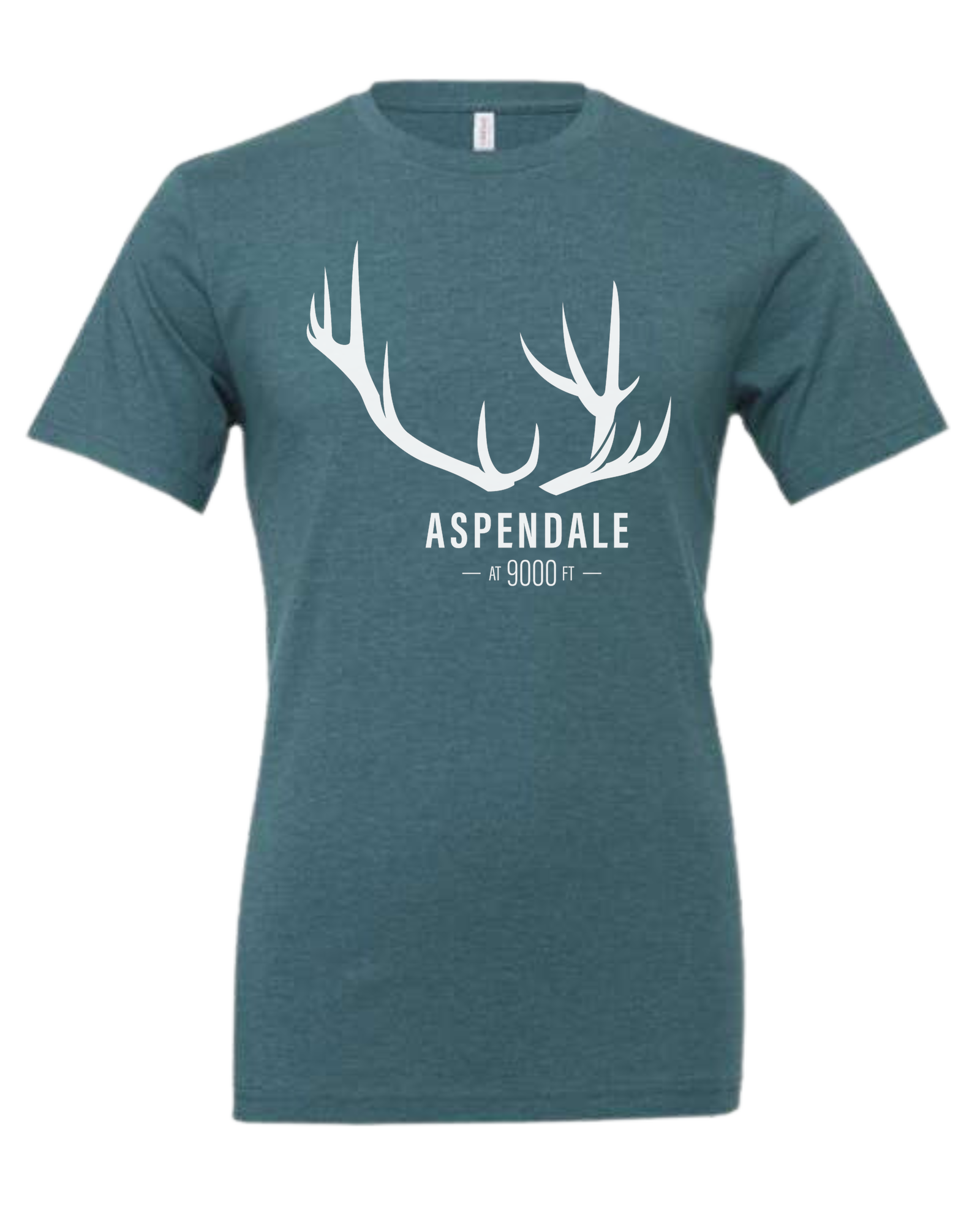 Antlers for Aspendale (white) Premium unisex crewneck tee Heather Teal
