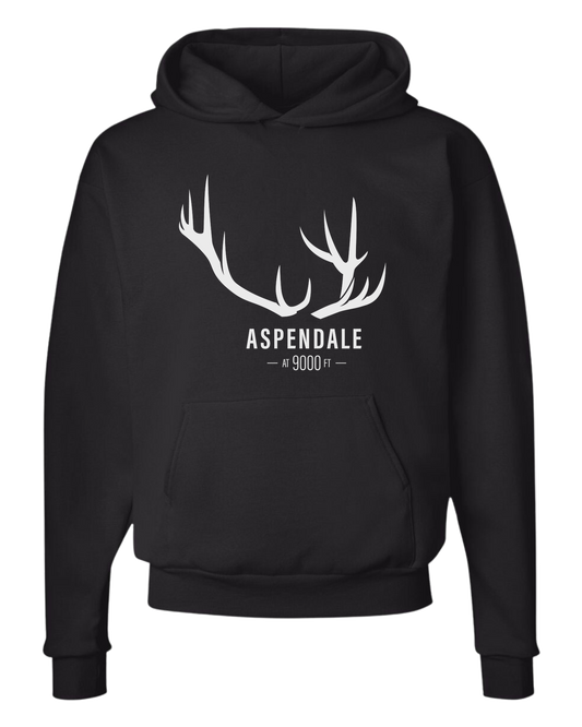 Antlers for Aspendale (white) Unisex Classic Hoodie Black