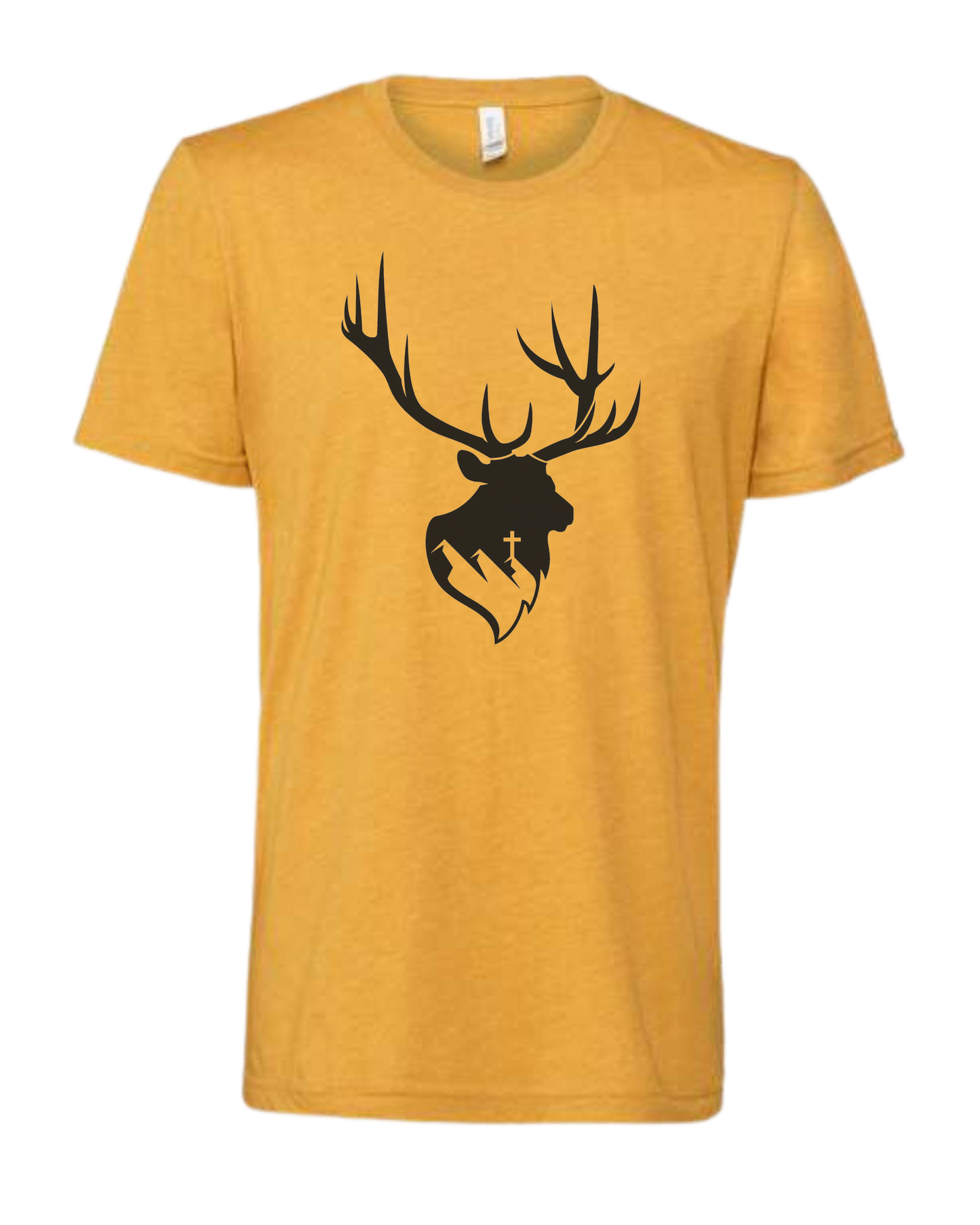Aspendale Elk (black) Premium unisex crewneck tee Heather Mustard