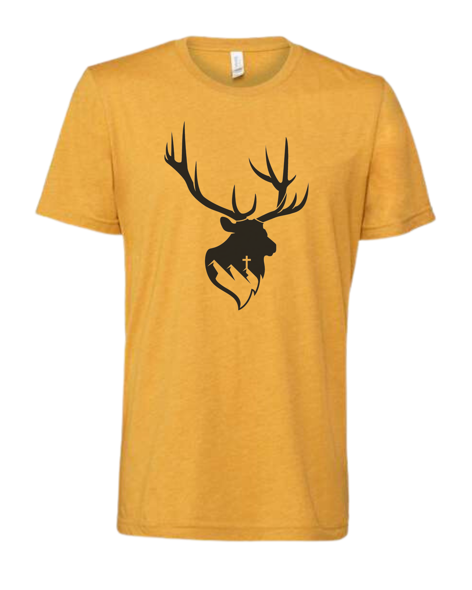 Aspendale Elk (black) Premium unisex crewneck tee Heather Mustard