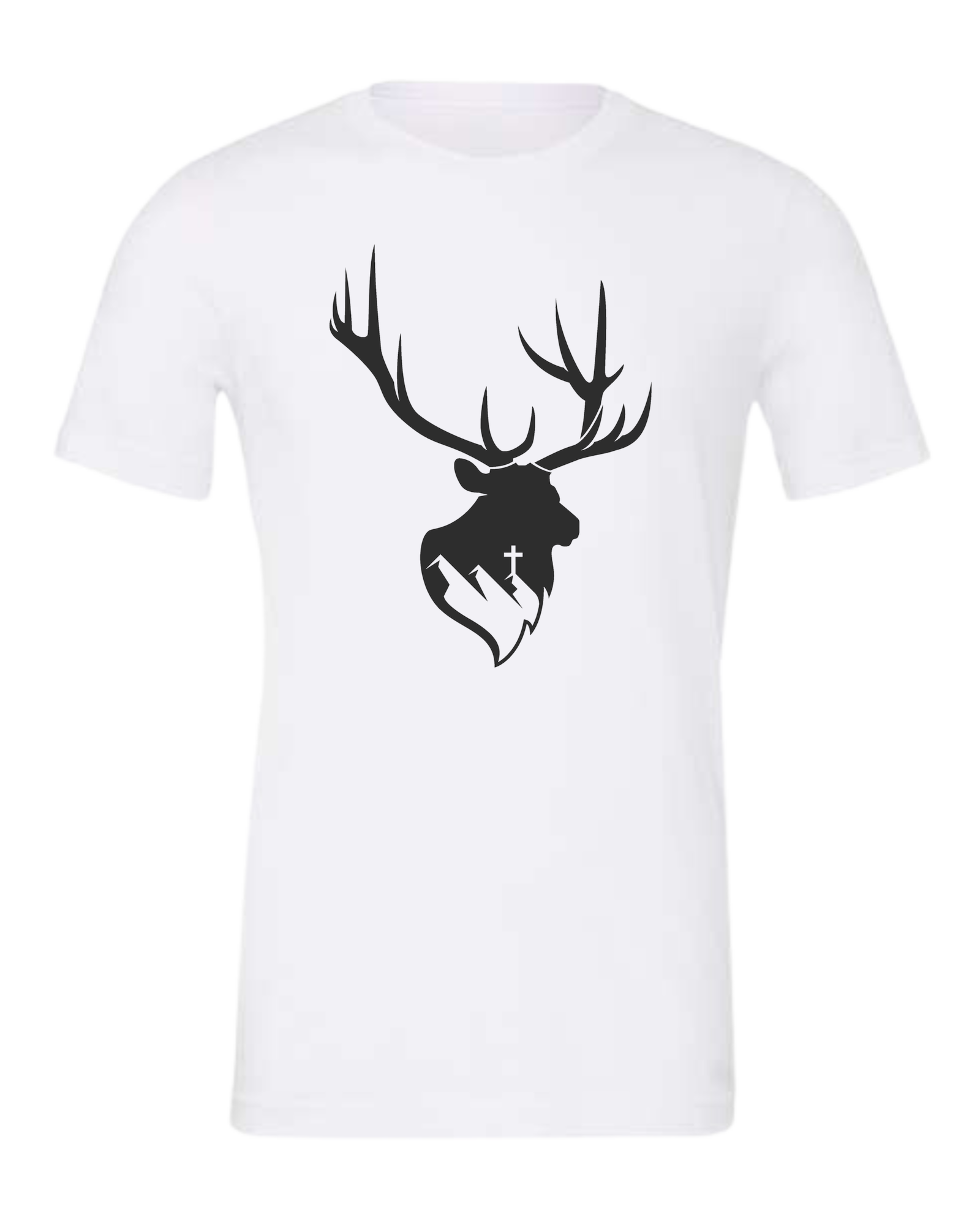 Aspendale Elk (black) Premium unisex crewneck tee White