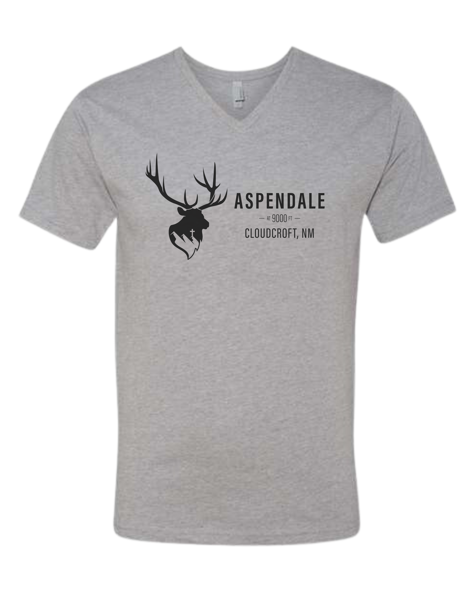 Aspendale Mountain Retreat Premium unisex v-neck tee Heather Grey