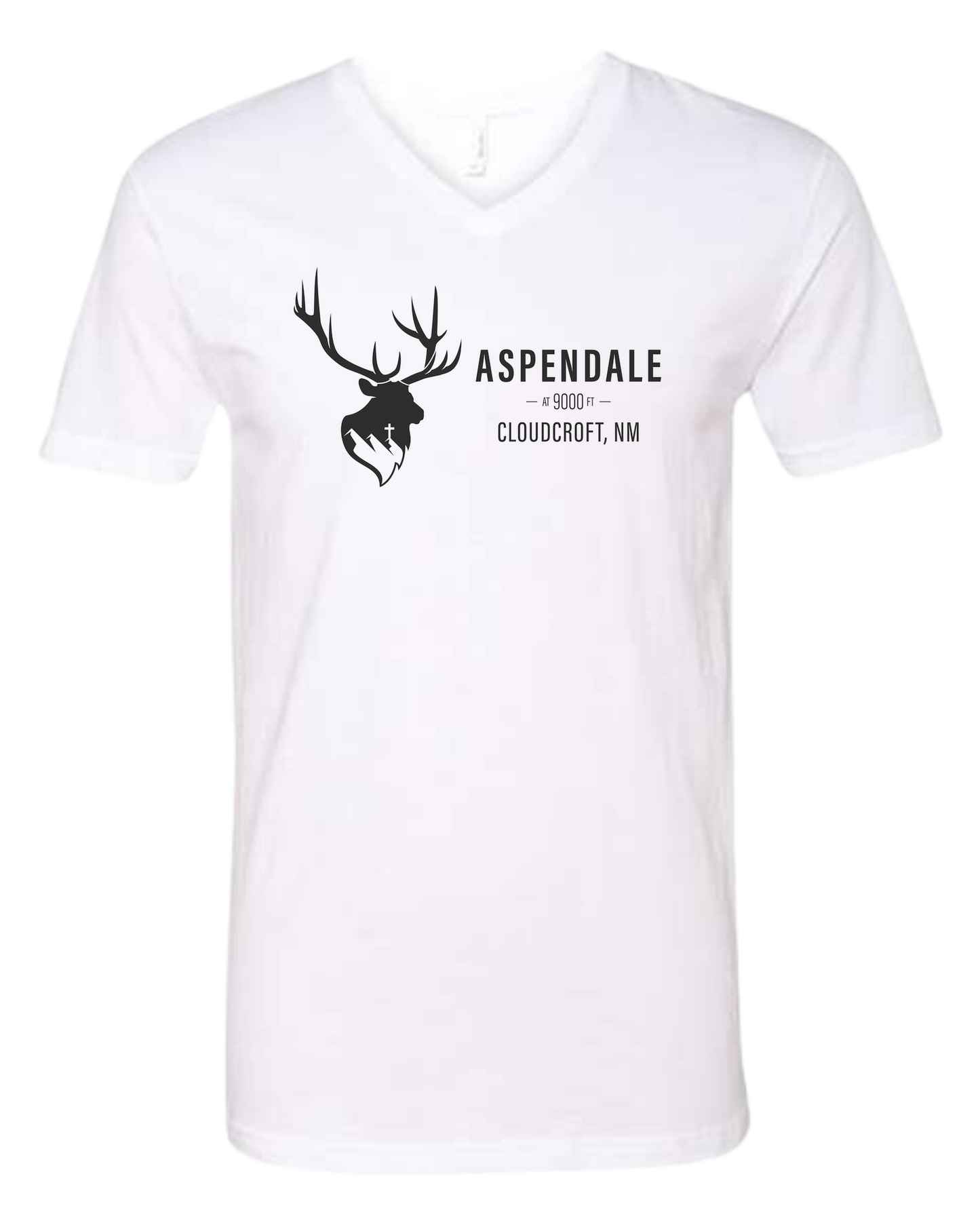 Aspendale Mountain Retreat Premium unisex v-neck tee White