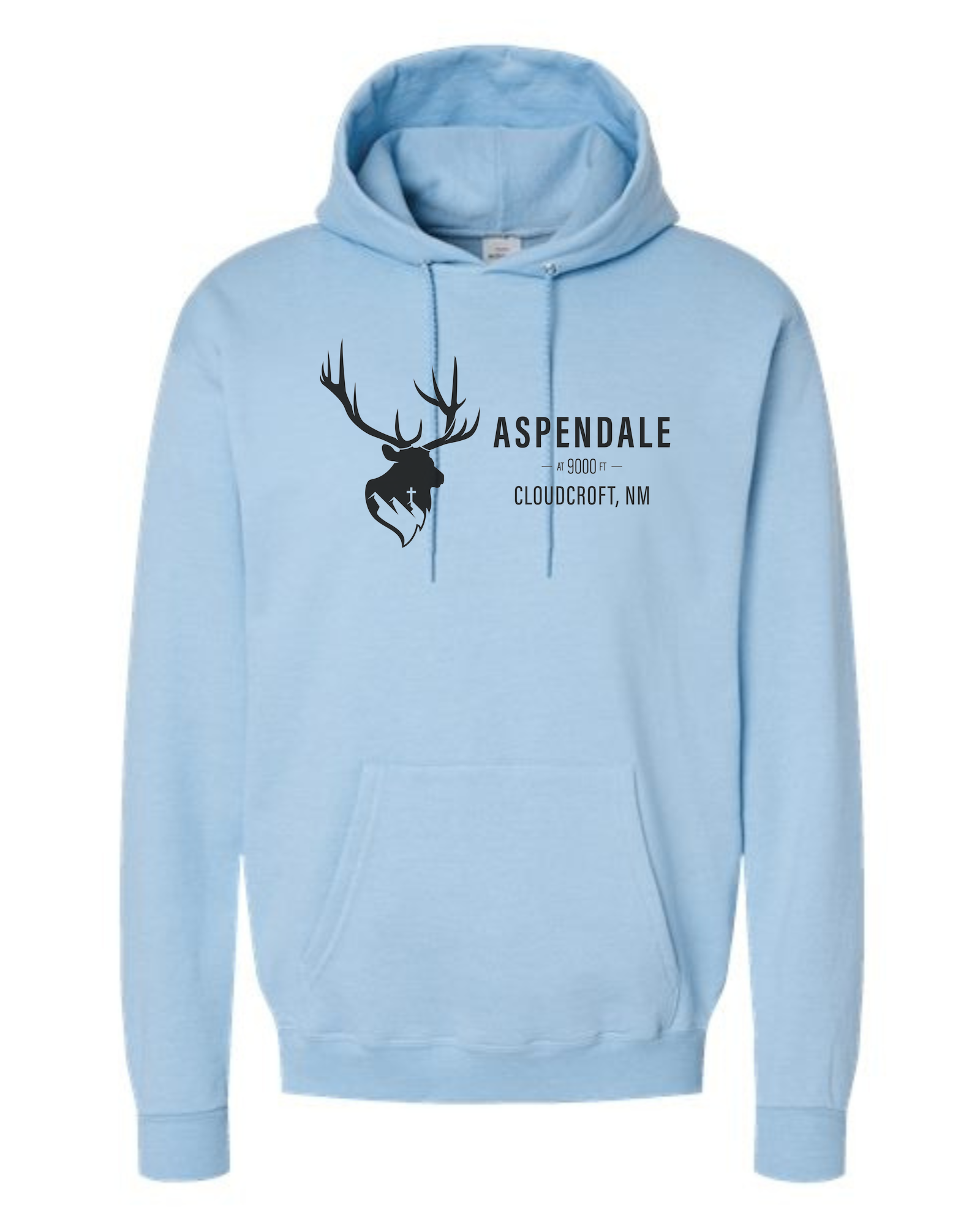 Aspendale Mountain Retreat Unisex Classic Hoodie Ice Blue
