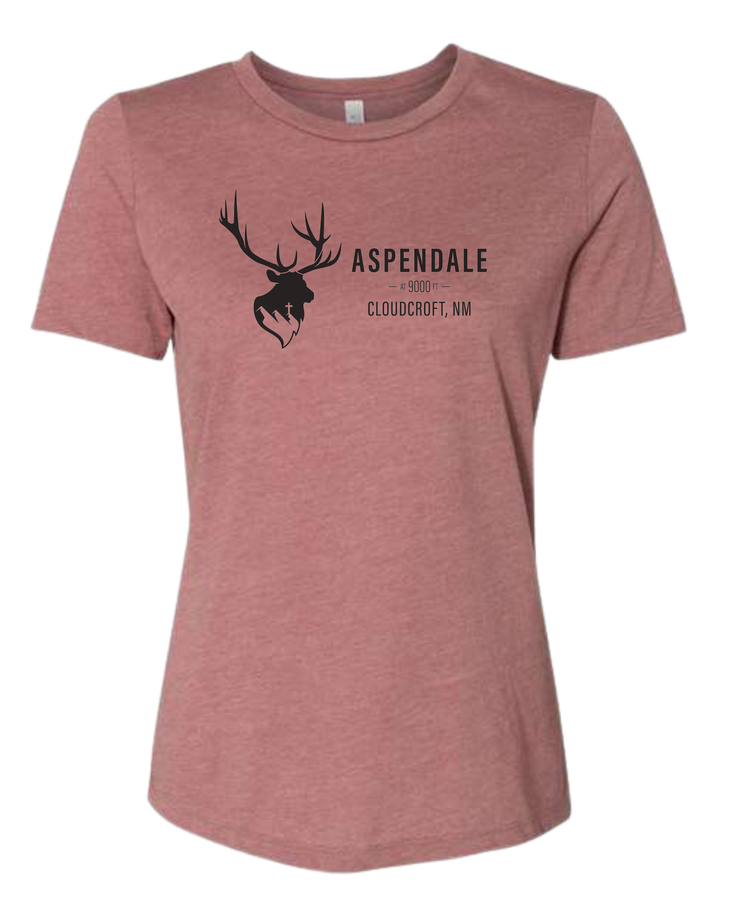 Aspendale Mountain Retreat Women's fit premium crewneck tee Mauve Pink
