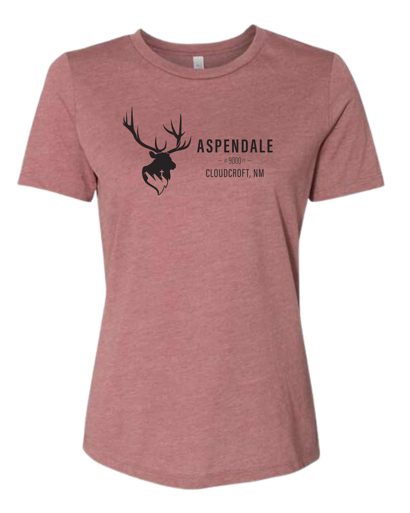 Aspendale Mountain Retreat Women's fit premium crewneck tee Mauve Pink