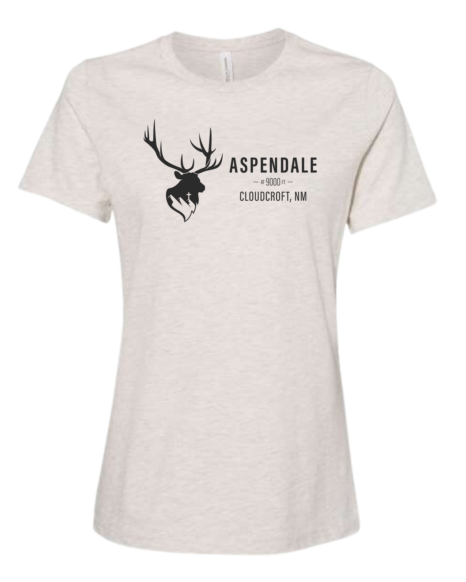 Aspendale Mountain Retreat Women's fit premium crewneck tee Natural