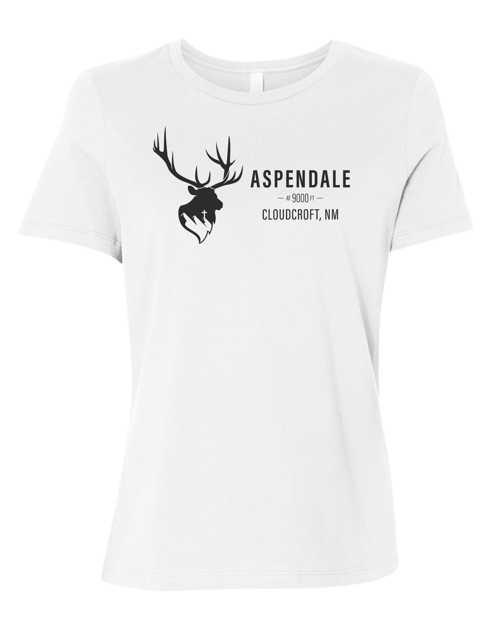 Aspendale Mountain Retreat Women's fit premium crewneck tee White