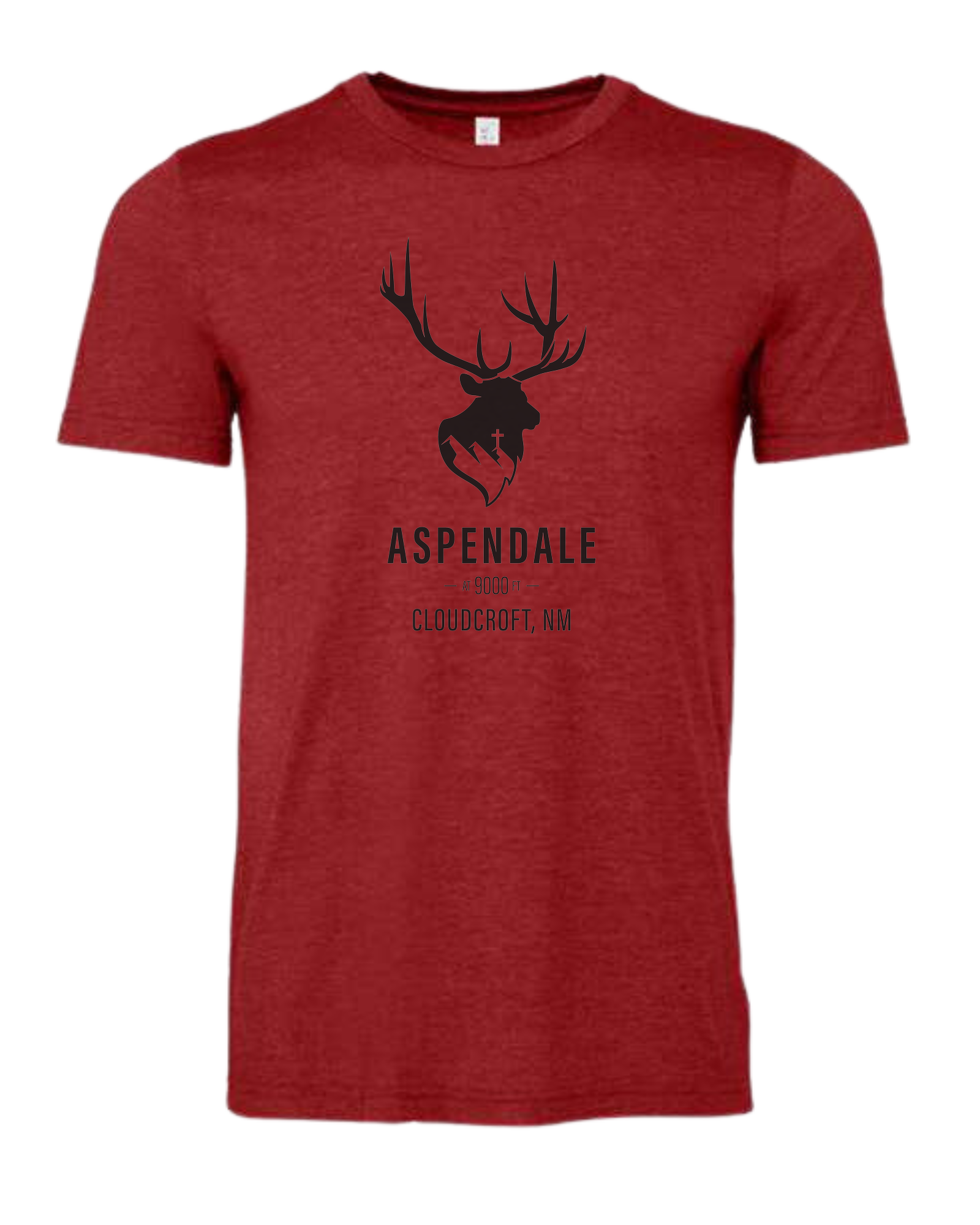 Aspendale at 9000ft (black) Premium unisex crewneck tee Canvas Red
