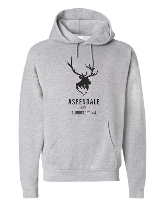 Aspendale at 9000ft (black) Unisex Classic Hoodie Sport Grey