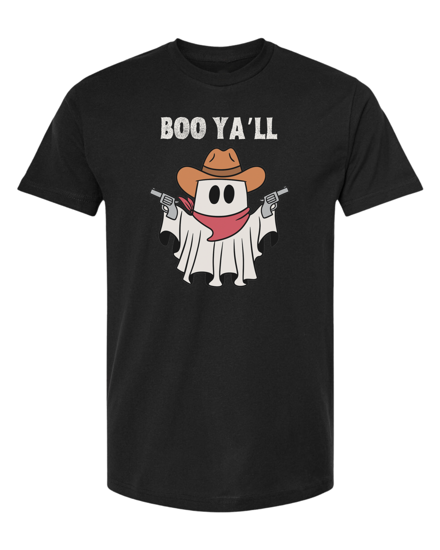 "Boo Ya'll" Cowboy ghost tee Unisex crew-neck  graphic tee Black