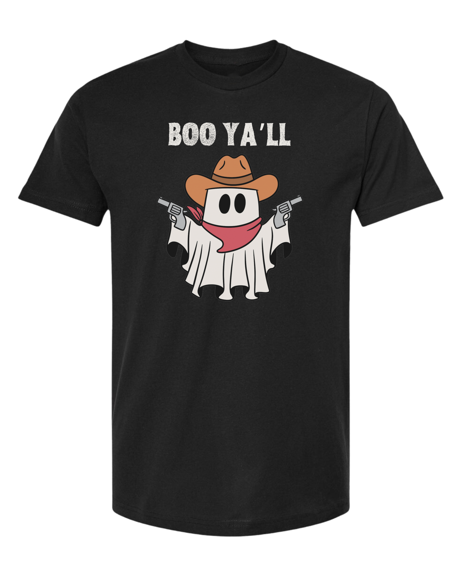 "Boo Ya'll" Cowboy ghost tee Unisex crew-neck  graphic tee Black