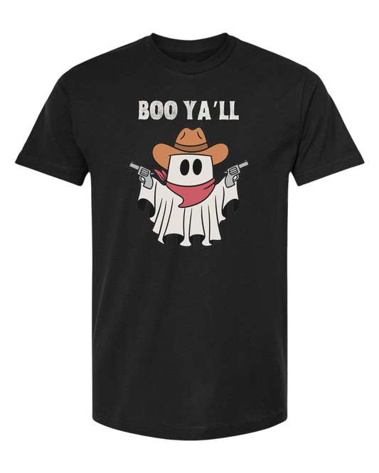 "Boo Ya'll" Cowboy ghost tee Unisex crew-neck  graphic tee Black