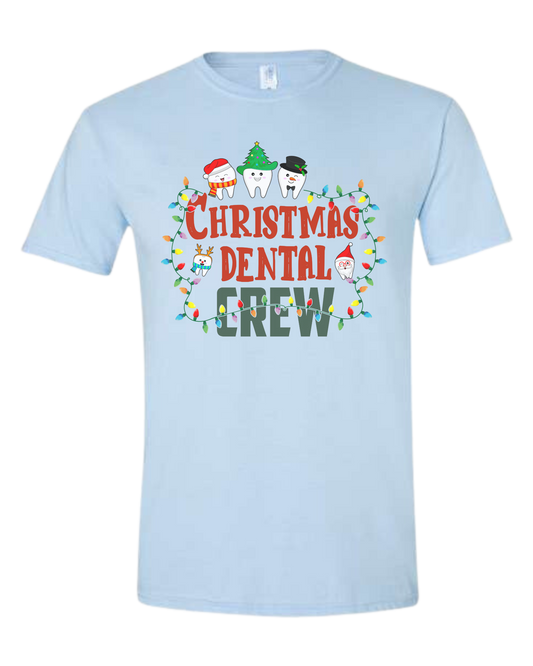 Christmas Dental Crew graphic tee Unisex crewneck graphic tee (light colors) Ice blue