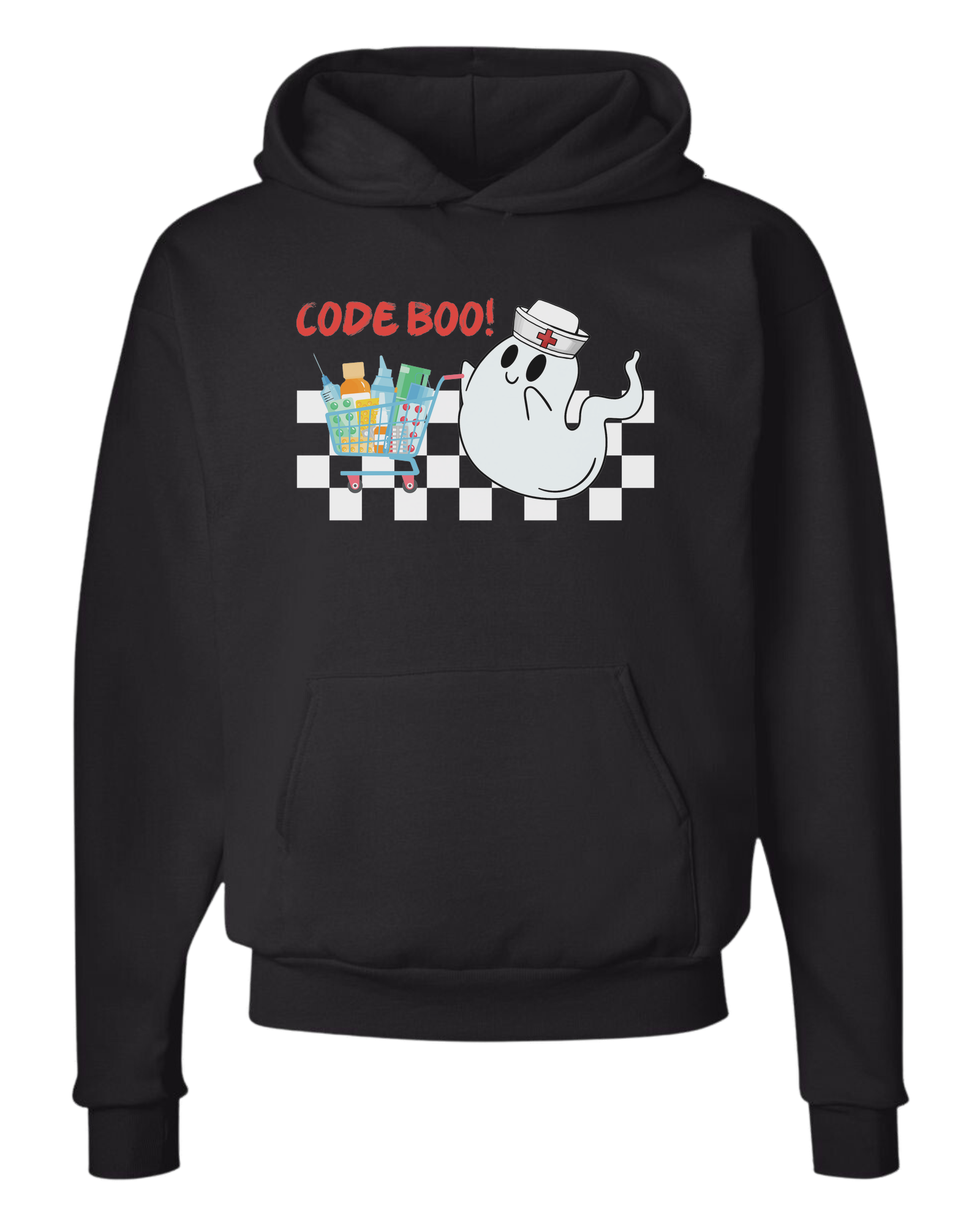 "Code Boo" Nursing ghost Unisex Classic Hoodie Black
