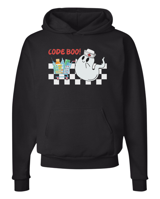 "Code Boo" Nursing ghost Unisex Classic Hoodie Black