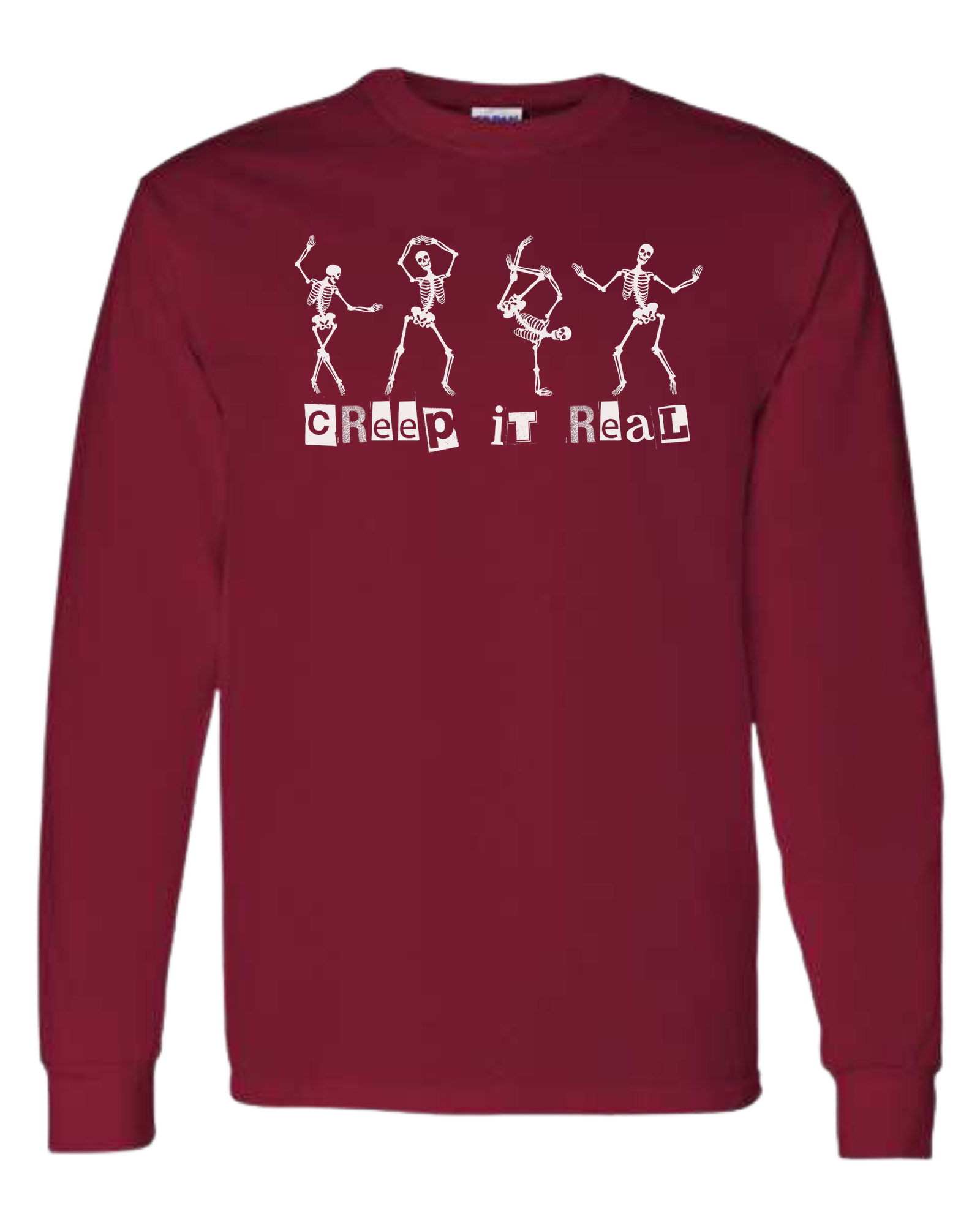 Creep it Real Dancing Skeletons Classic unisex crewneck sweatshirt Cardinal Red