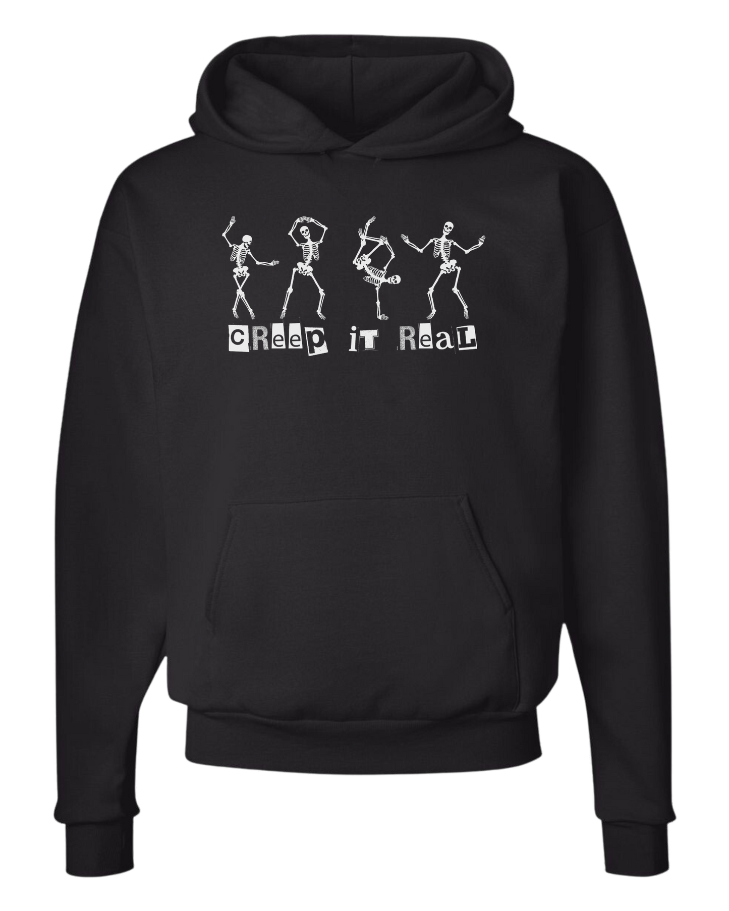 Creep it Real Dancing Skeletons Unisex Classic Hoodie Black
