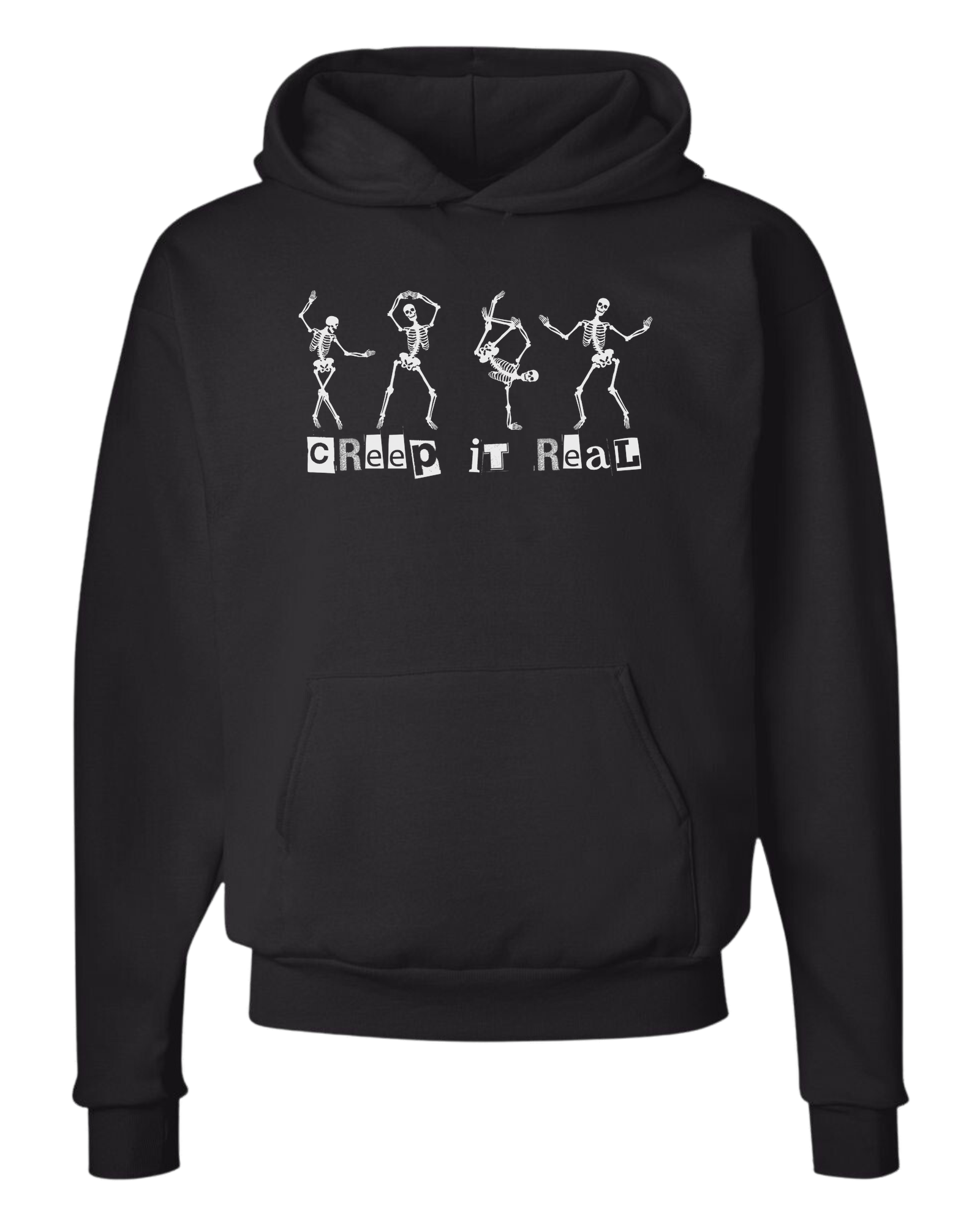 Creep it Real Dancing Skeletons Unisex Classic Hoodie Black
