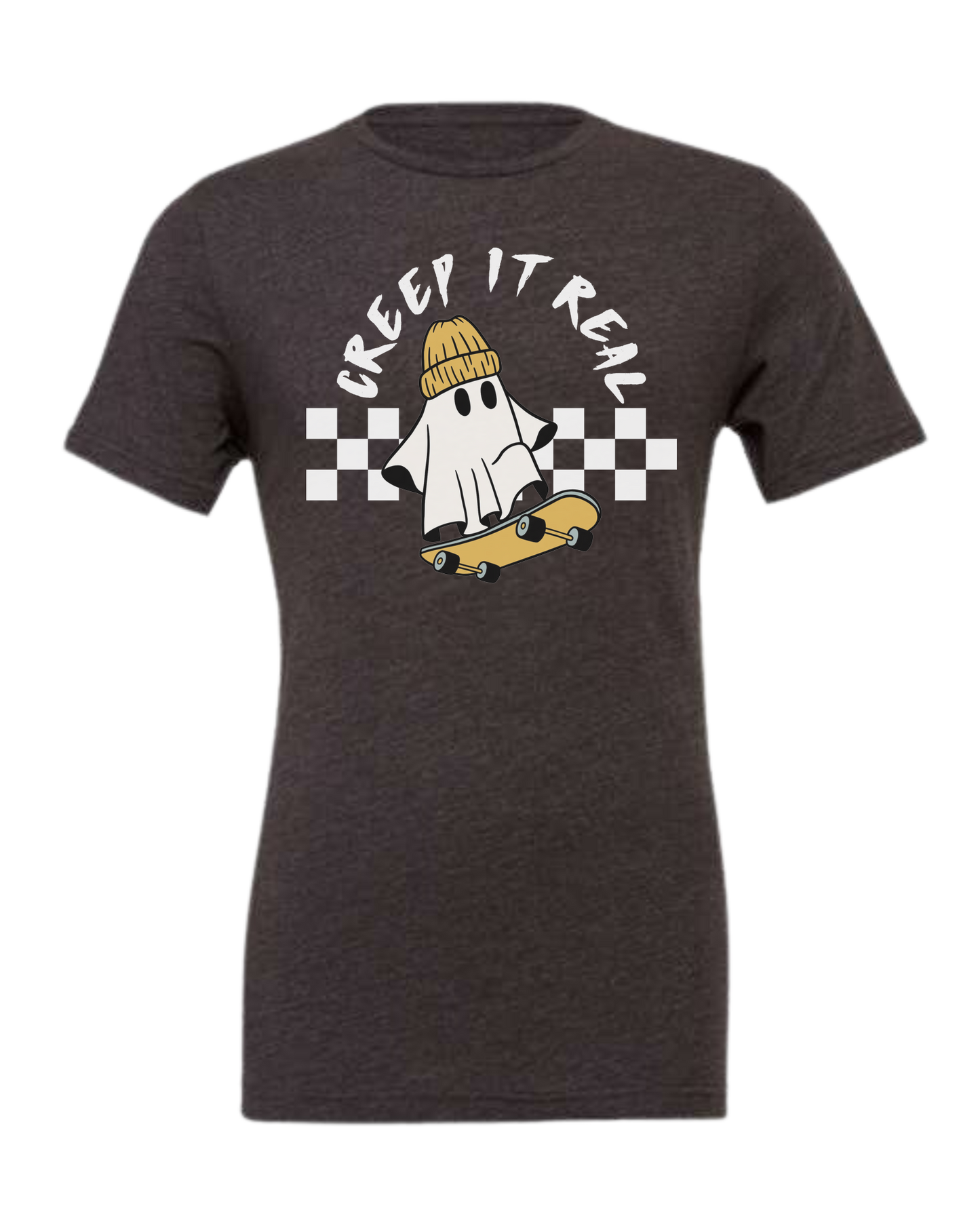 Creep it Real skater ghost graphic tee Premium unisex crewneck tee Dark Grey