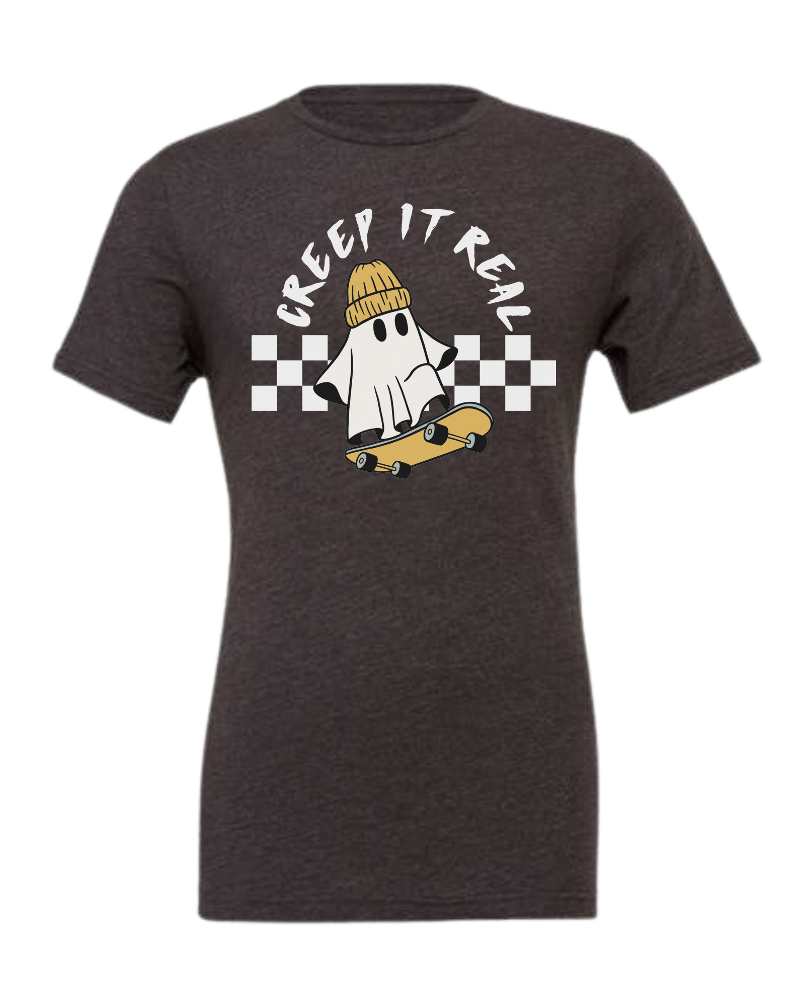 Creep it Real skater ghost graphic tee Premium unisex crewneck tee Dark Grey