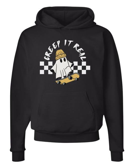 Creep it Real skater ghost graphic tee Unisex Classic Hoodie Black