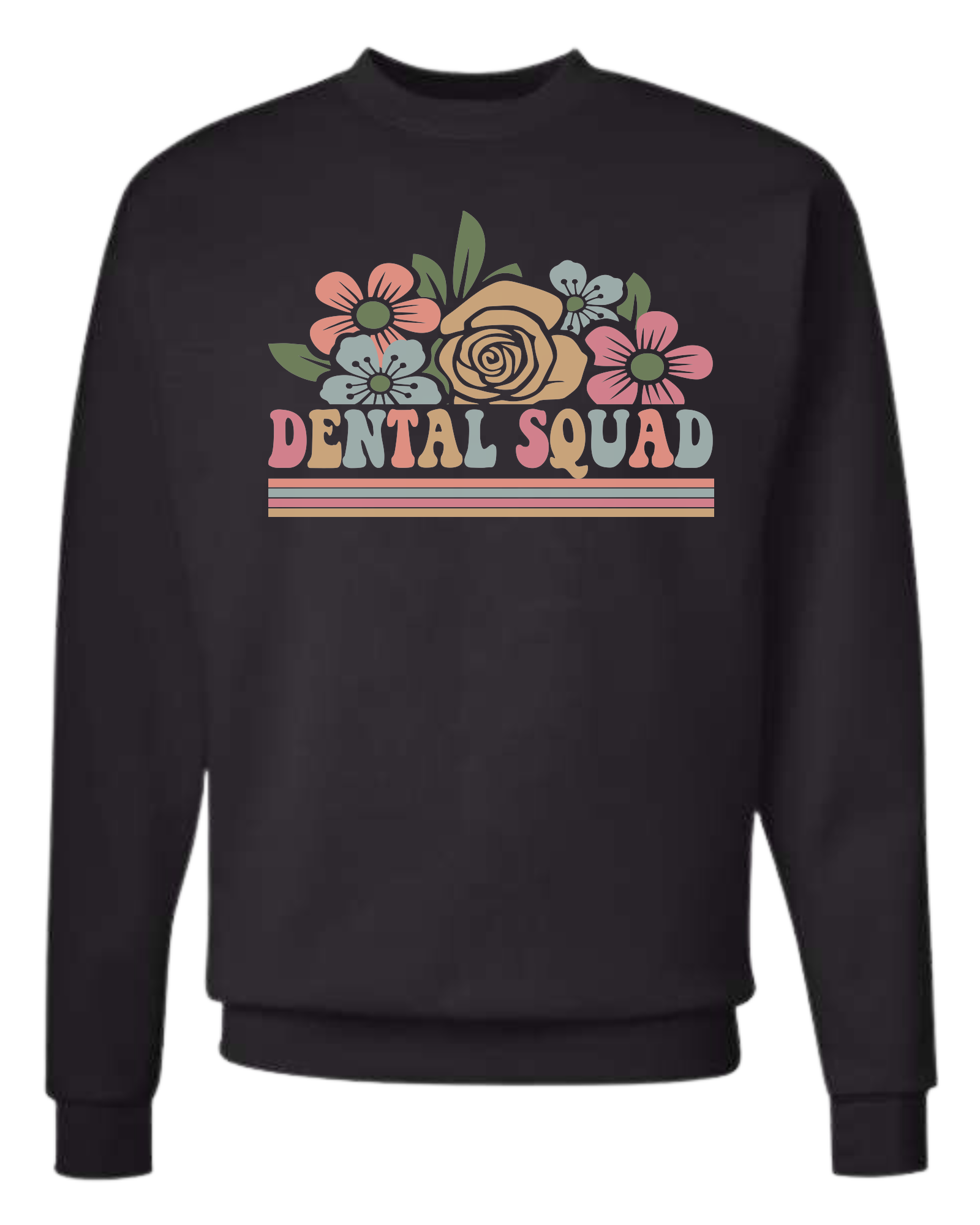 Dental Squad Flower border design Classic unisex crewneck tee Sweatshirt