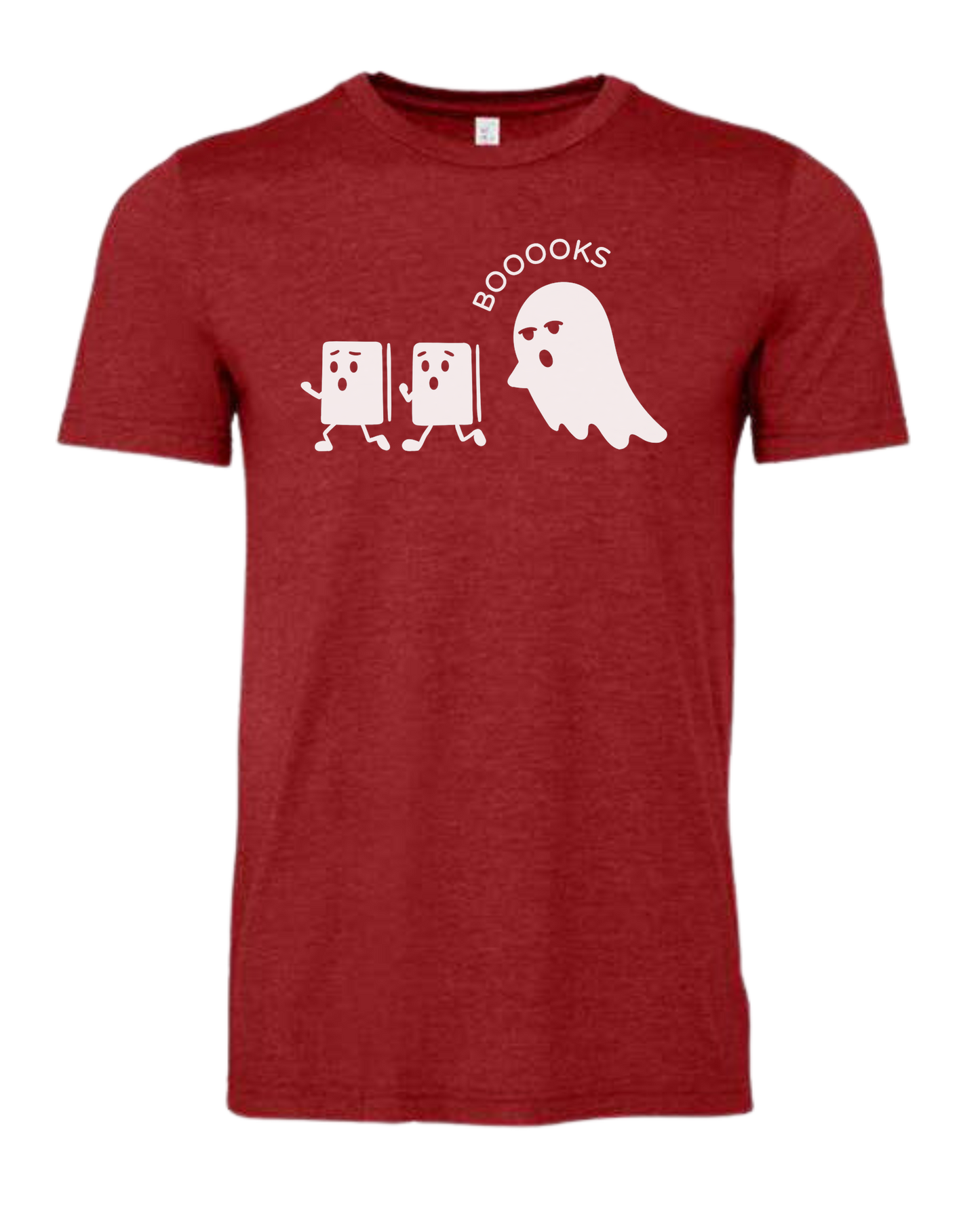 Ghost chasing Boooo-ks graphic tee Premium unisex crewneck tee Canvas Red