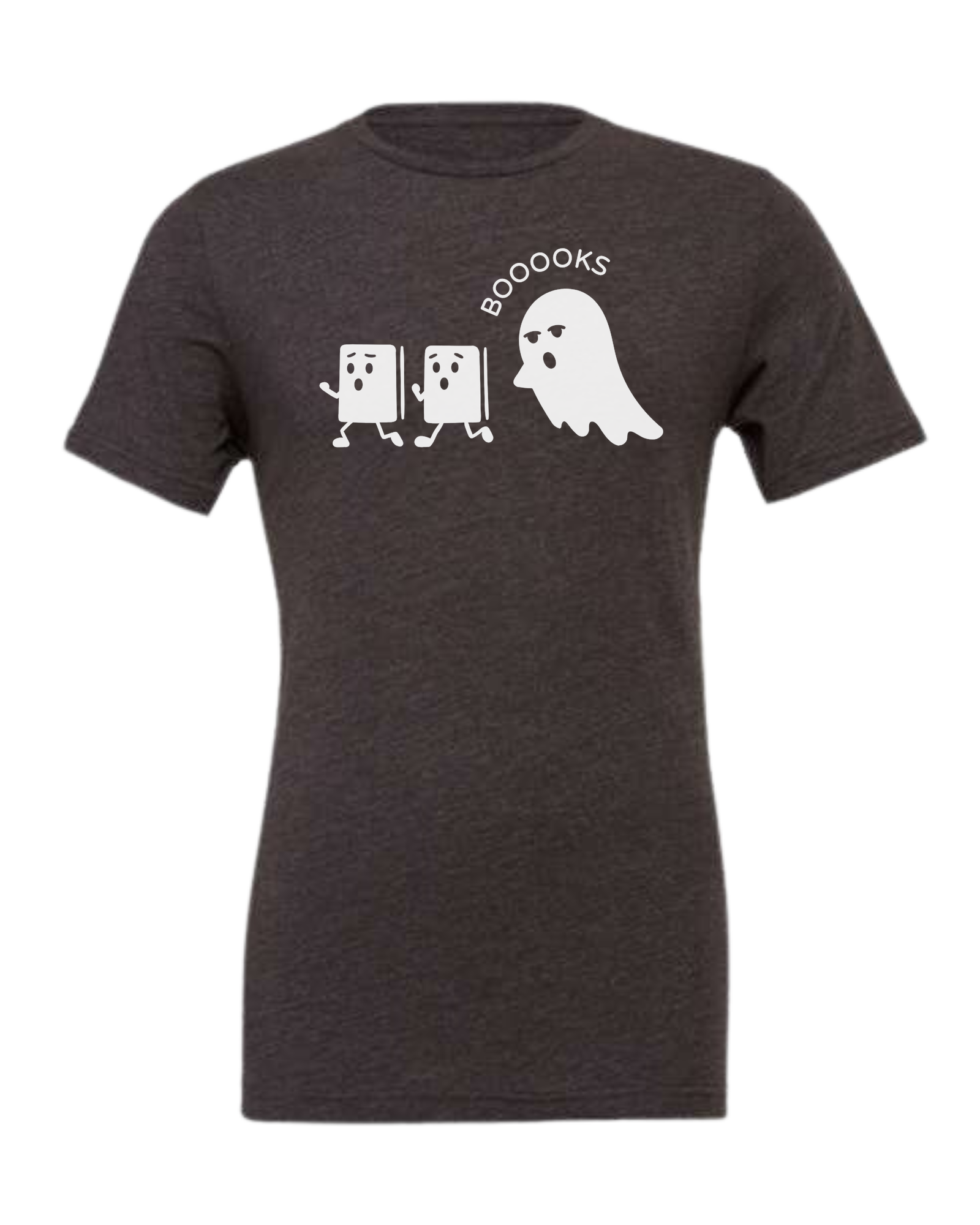 Ghost chasing Boooo-ks graphic tee Premium unisex crewneck tee Dark Grey