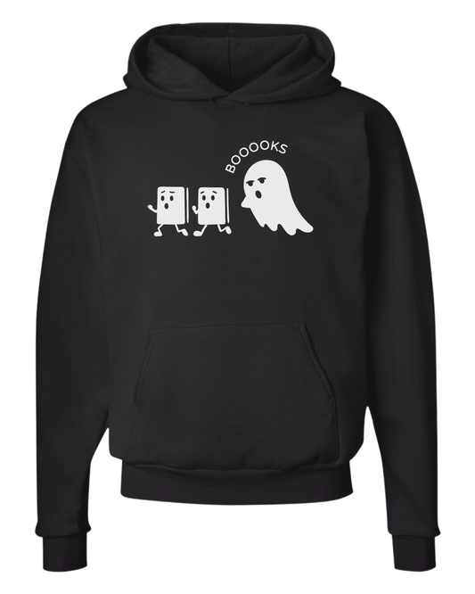 Ghost chasing Boooo-ks graphic tee Unisex Classic Hoodie Black