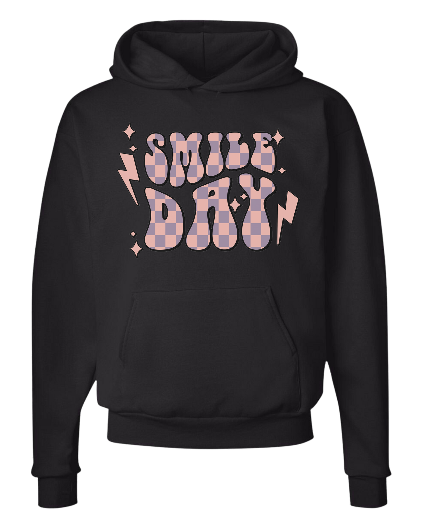 Groovy font large "SMILE DAY" graphic Classic unisex crewneck tee Hoodie