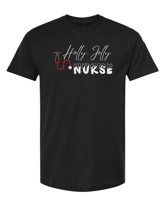 Holly Jolly Nurse graphic Classic unisex crewneck tee Short sleeve crew neck
