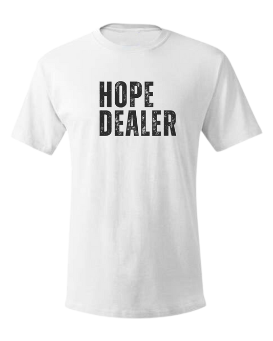 Hope Dealer graphic tee Unisex crewneck graphic tee (light colors) White