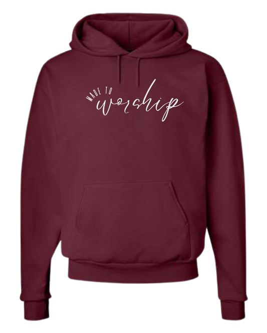 Made to Worship Faith tee Unisex Classic Hoodie Maroon