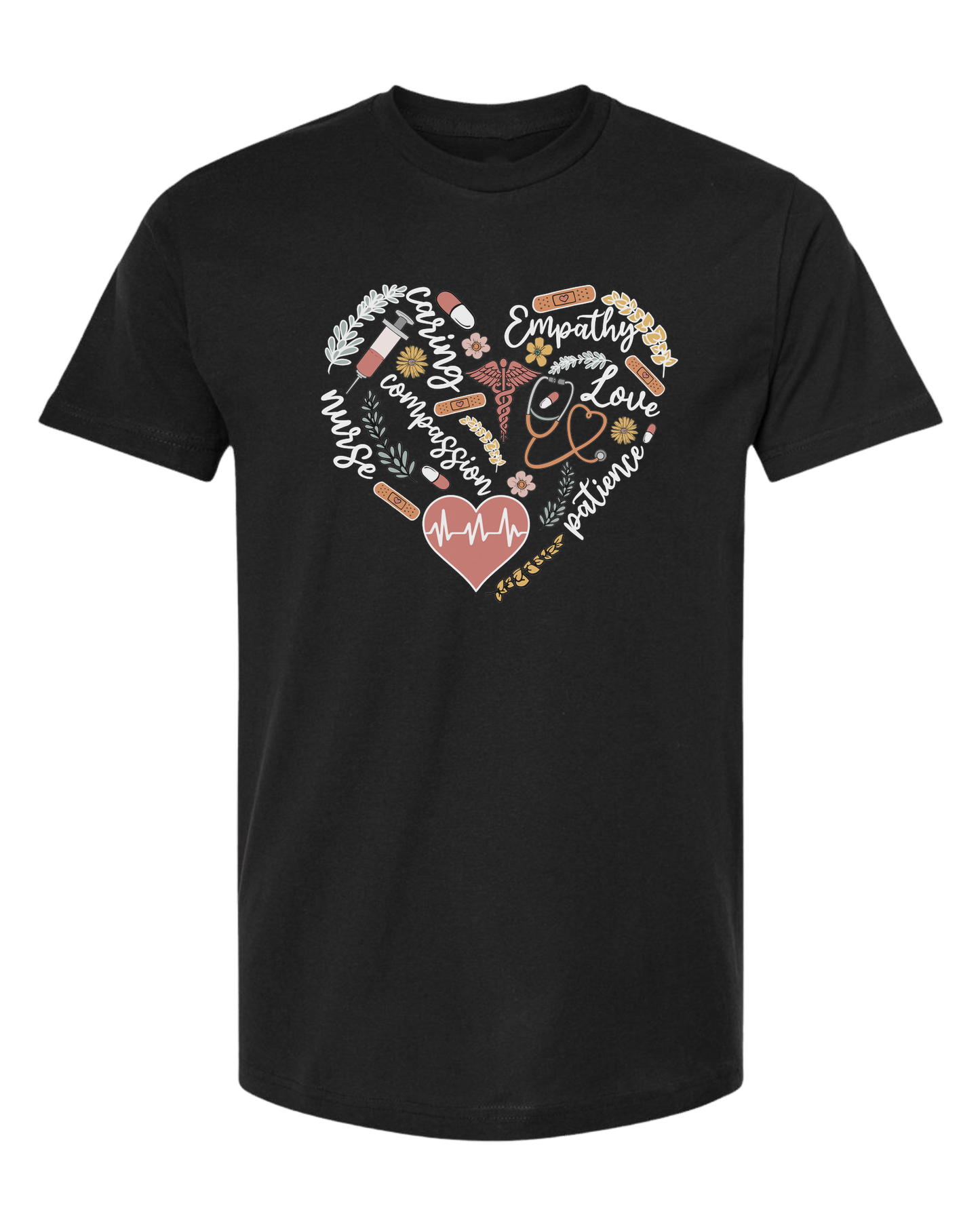 Nursing graphics heart tee Classic unisex crewneck tee Short sleeve crew neck