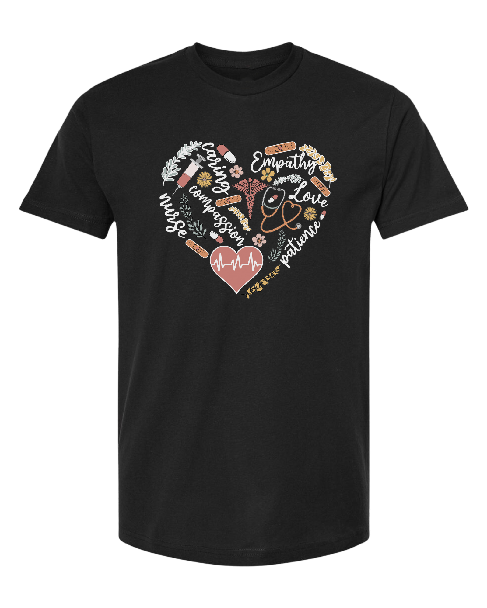 Nursing graphics heart tee Classic unisex crewneck tee Short sleeve crew neck