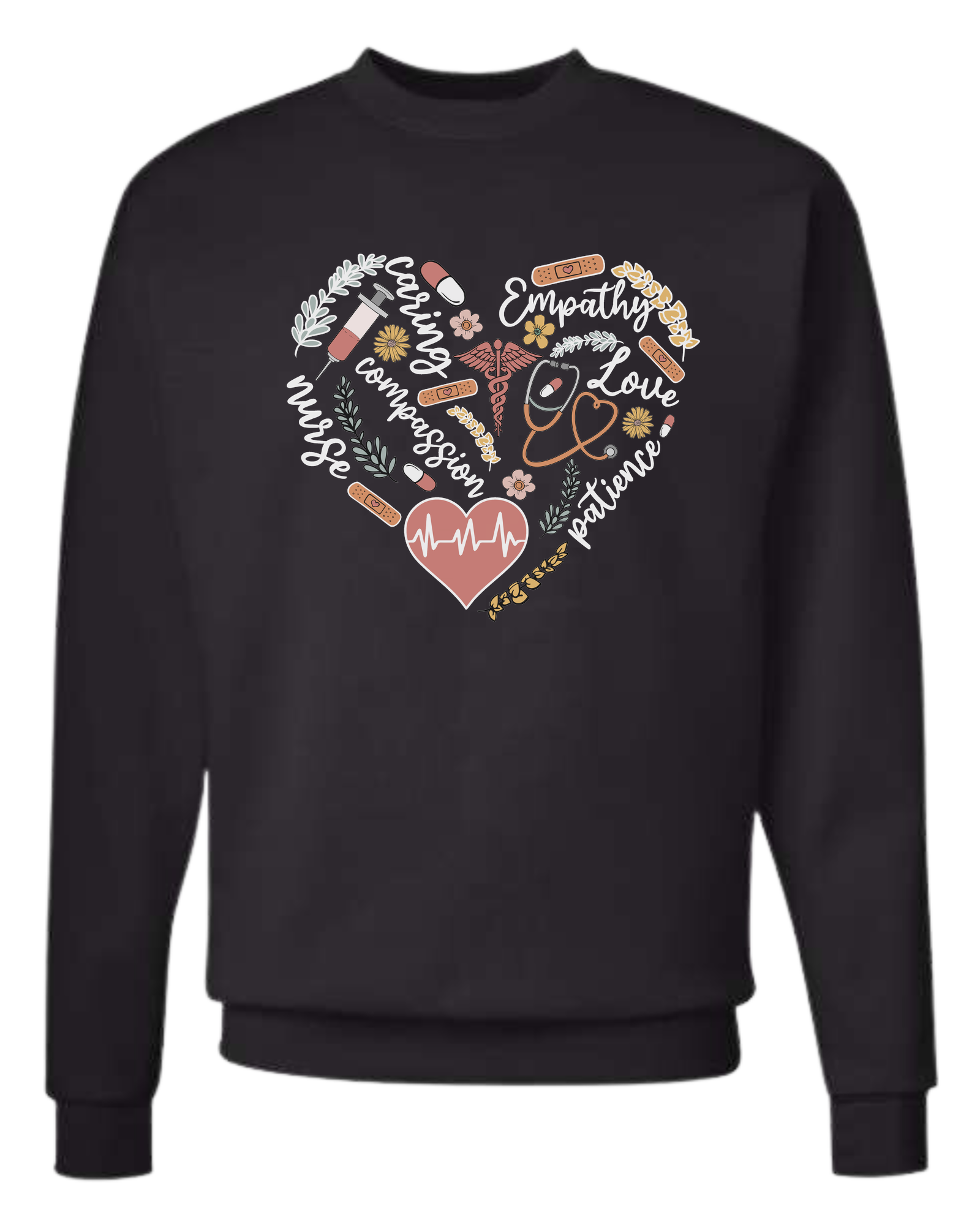 Nursing graphics heart tee Classic unisex crewneck tee Sweatshirt