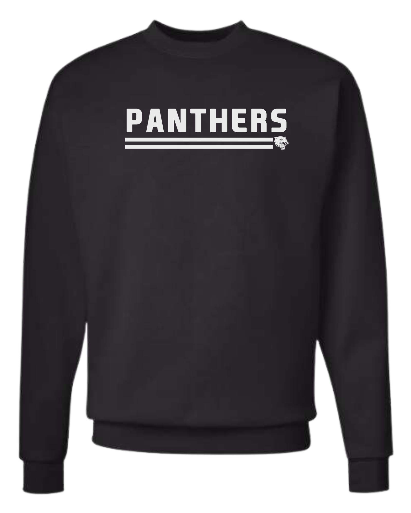 "PANTHERS" retro line design Classic unisex crewneck tee Long sleeve crew neck