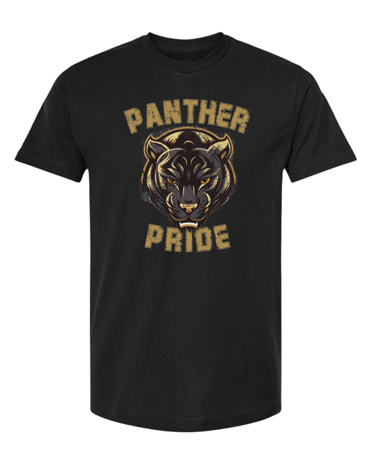 "PANTHER PRIDE" distressed panther design Classic unisex crewneck tee Short sleeve crew neck