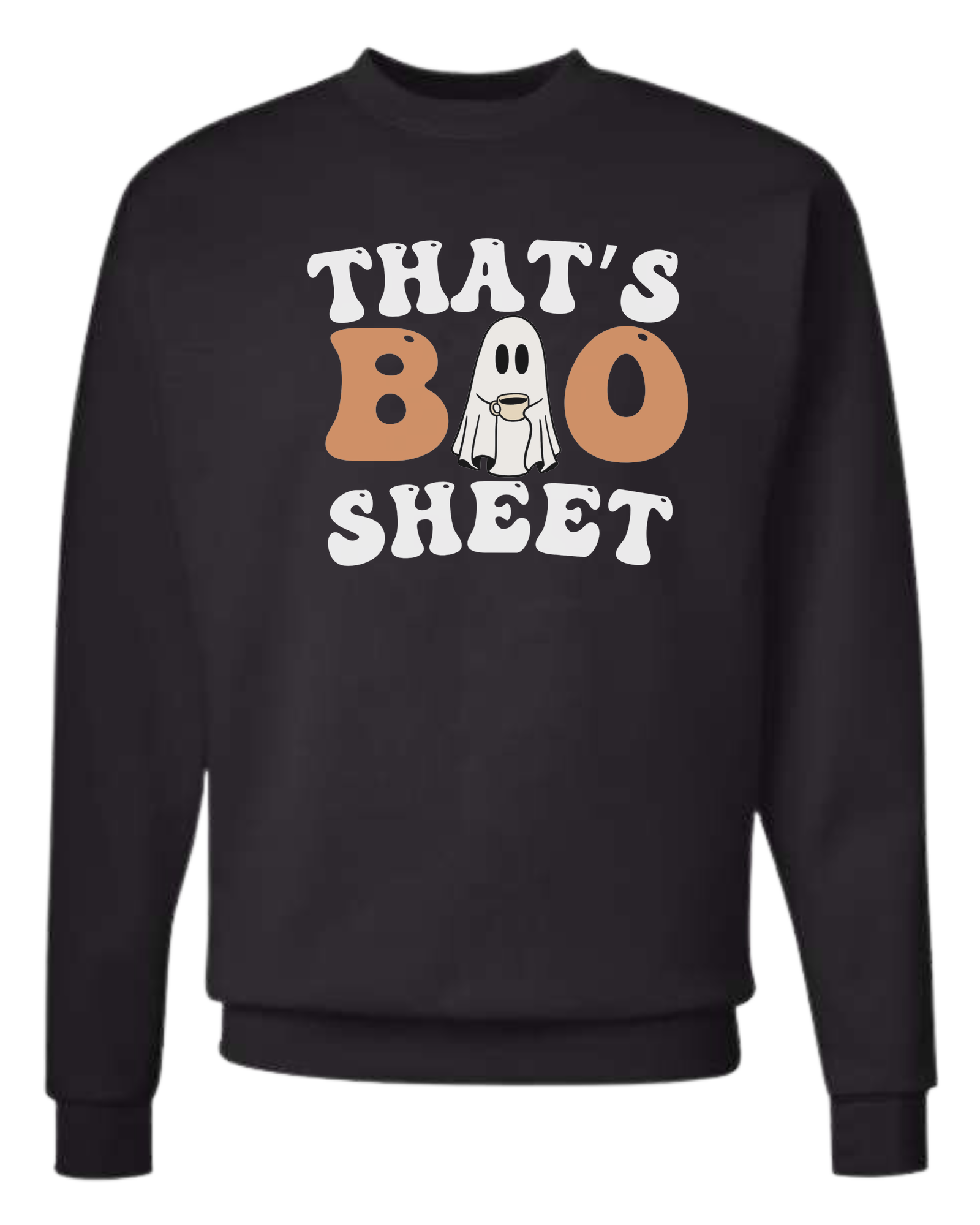 "That's Boo Sheet" ghost graphic Classic unisex crewneck sweatshirt Black